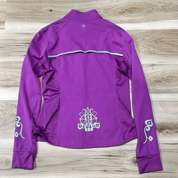 Athleta Purple Green Zip Up Jacket Women’s Medium - Picture 5 of 5